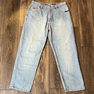 Virginia Tech VT Hokies Team Jeans Light Blue Jeans Men’s 34x32 Embroidered